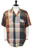01-8067-C44 Short Sleeve Work Shirt Cotton/Linen - Check Thumbnail
