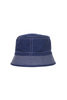 Organic Cotton Herringbone Bucket Hat - Blue Thumbnail