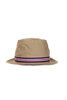 Loose Light Chino Pork Pie Hat - Beige Thumbnail