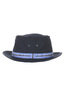 Loose Light Chino Pork Pie Hat - Navy Thumbnail