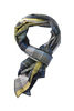 Long Scarf Navy/Yellow/Green Dobby Jacquard Thumbnail