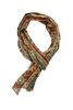 Long Scarf Jade/Khaki Floral Stripe Thumbnail