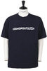 Cosmopolitanism Print Cross Crew Neck T-Shirt - Navy Thumbnail