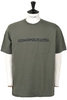 Cosmopolitanism Print Cross Crew Neck T-Shirt - Olive Thumbnail