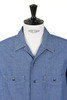 31-50-6187 Chambray SS Work Shirt - Navy Thumbnail