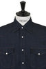 8oz Denim HUSKY Western Shirt - Indigo Thumbnail
