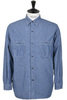 01-8270-84 Relax Fit Chambray Work Shirt - Blue Thumbnail