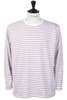 COOLMAX Stripe Jersey Long Sleeve Tee - Pink/White Thumbnail