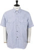 Short Sleeve Fatigue Shirt Seersucker - Navy Stripe Thumbnail