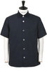 Rib Collar Shirt - Navy Thumbnail