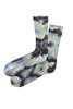 R1415 Chunky Ribbed Tie Dye Socks - Black/Mint/Purple Thumbnail