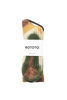 R1415 Chunky Ribbed Tie Dye Socks - Green/Gold/Brown Thumbnail