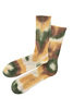 R1415 Chunky Ribbed Tie Dye Socks - Green/Gold/Brown Thumbnail
