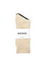 R1508 Double Face Mini Crew Organic Cotton Socks - Beige Thumbnail