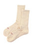R1508 Double Face Mini Crew Organic Cotton Socks - Beige Thumbnail