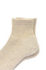 R1509 Hemp/Organic Cotton Pile Ankle Socks - Beige Thumbnail