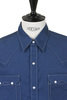 Weeds Digger Shirt 6.5oz Herringbone Denim - Indigo Thumbnail