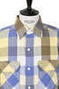 Lot#JG-06-2-1 The Ancient Flannel Work Shirt- Blue/Yellow Thumbnail