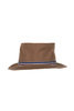 Loose Light Chino Pork Pie Hat - Brown Thumbnail