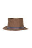 Loose Light Chino Pork Pie Hat - Brown Thumbnail