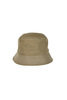 Organic Cotton Herringbone Bucket Hat - Beige Thumbnail