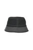 Organic Cotton Herringbone Bucket Hat - Black Thumbnail