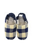 Block Plaid ×Tweed Jersey - Navy Thumbnail