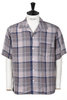 SV-SH-014 Linen Open Neck Short Sleeve Shirt - Beige Thumbnail