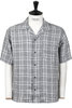 SV-SH-014 Linen Open Neck Short Sleeve Shirt - Grey Thumbnail