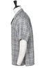 SV-SH-014 Linen Open Neck Short Sleeve Shirt - Grey Thumbnail