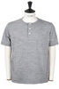 #185-0202B Custom LW Henley - Mix Grey Thumbnail