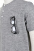 #185-0202B Custom LW Henley - Mix Grey Thumbnail