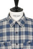 Work Shirt Cotton Plaid Jacquard - Navy Thumbnail