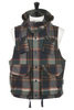 Field Vest Heavy Wool Plaid - Navy/Brown Thumbnail