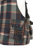 Field Vest Heavy Wool Plaid - Navy/Brown Thumbnail