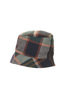 Bucket Hat Heavy Wool Plaid - Navy/Brown Thumbnail