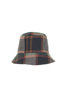 Bucket Hat Heavy Wool Plaid - Navy/Brown Thumbnail