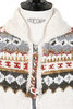 Fair Isle #3 Knit Zip Cardigan - Ivory Thumbnail