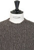 Celebration Aran Crew Neck Cash/Merino - Brown Fleck Thumbnail