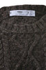 Celebration Aran Crew Neck Cash/Merino - Brown Fleck Thumbnail