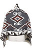 Merino Wool Blanket Poncho Greca Antigua - Ivory Thumbnail