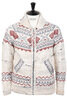 Fair Isle #5 Zip Cardigan - Natural Heather Thumbnail