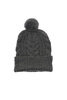 Double Cuff Knitted Fisherman Cap - Charcoal Thumbnail