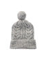 Double Cuff Knitted Fisherman Cap - Pearl Grey Thumbnail