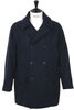 Wool Raglan Pea Coat Version II - Deep Navy Thumbnail