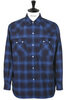 Weeds Digger Shirt Ombre Check - Indigo Thumbnail