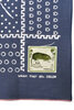 Fastcolor Selvedge Bandana (Mirrored Fuji) - Navy Thumbnail
