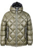 Diamond Stitch Hoodie Down Jacket - Light Khaki Thumbnail