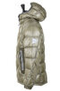 Diamond Stitch Hoodie Down Jacket - Light Khaki Thumbnail