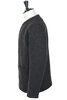 Wool Collarless Jacket - Heather Black Thumbnail
